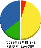 松井設備 貸借対照表 2011年12月期