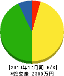 山田製作所 貸借対照表 2010年12月期