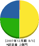瀬野田建設 貸借対照表 2007年12月期