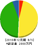 稲沢カーテン 貸借対照表 2010年12月期
