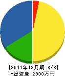 伊藤水道設備 貸借対照表 2011年12月期