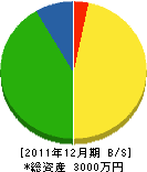 菅原木材 貸借対照表 2011年12月期