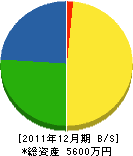 和田設備 貸借対照表 2011年12月期