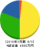 田城建設 貸借対照表 2010年3月期