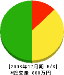 カネイシ石岡組 貸借対照表 2008年12月期