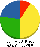 宮崎土建 貸借対照表 2011年12月期