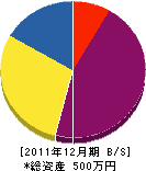 島村電気商会 貸借対照表 2011年12月期