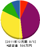 中山電機商会 貸借対照表 2011年12月期