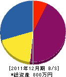 新井興業 貸借対照表 2011年12月期