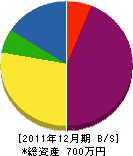 松尾造園 貸借対照表 2011年12月期