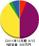 西濱建設 貸借対照表 2011年12月期