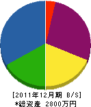 松本塗装工業所 貸借対照表 2011年12月期