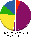 鍵田建興 貸借対照表 2011年12月期