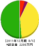 濱嶋造園 貸借対照表 2011年12月期