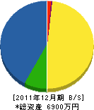 坂井設備工業 貸借対照表 2011年12月期