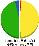 松川建設 貸借対照表 2008年12月期