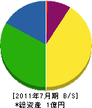 和田塗装工業 貸借対照表 2011年7月期