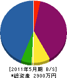 斉藤建設 貸借対照表 2011年5月期