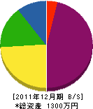 ヤマニ土木 貸借対照表 2011年12月期