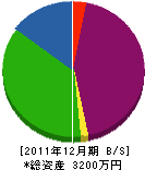 川久保建設 貸借対照表 2011年12月期
