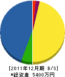 東亜工業 貸借対照表 2011年12月期