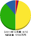 松尾電工 貸借対照表 2011年12月期