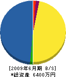 中尾組土木 貸借対照表 2009年6月期