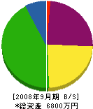 上田組 貸借対照表 2008年9月期