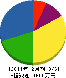 山崎消防設備 貸借対照表 2011年12月期
