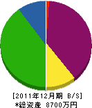 中村ガラス店 貸借対照表 2011年12月期