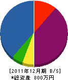 永田工業 貸借対照表 2011年12月期