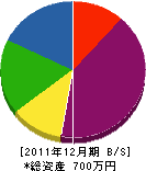 清藤水道 貸借対照表 2011年12月期