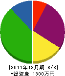 染川木工所 貸借対照表 2011年12月期