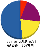 阪口組 貸借対照表 2011年12月期