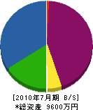 宮澤工業 貸借対照表 2010年7月期