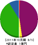 斉藤設備 貸借対照表 2011年10月期