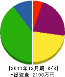 玉田電機工事 貸借対照表 2011年12月期