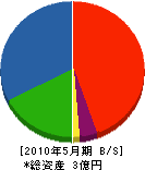 津田建設 貸借対照表 2010年5月期