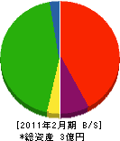 参川建設 貸借対照表 2011年2月期
