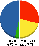 廣澤組 貸借対照表 2007年12月期