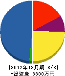 中井水道商会 貸借対照表 2012年12月期