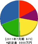 松村組 貸借対照表 2011年7月期