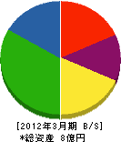 札幌電機鉄工 貸借対照表 2012年3月期