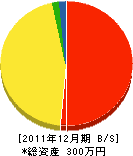 藤井建設 貸借対照表 2011年12月期