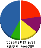 川久保電気 貸借対照表 2010年9月期