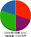 久保田組 貸借対照表 2009年9月期