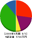 富沢塗装工業 貸借対照表 2009年9月期
