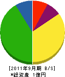 小野澤建材 貸借対照表 2011年9月期