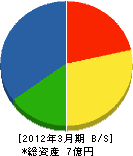 阪神道路開発 貸借対照表 2012年3月期