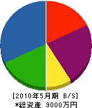 元木建設 貸借対照表 2010年5月期